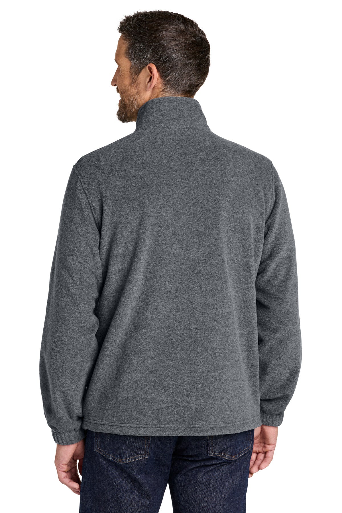 StrmGryHtr Port Authority Plush Fleece Full-Zip Jacket F190