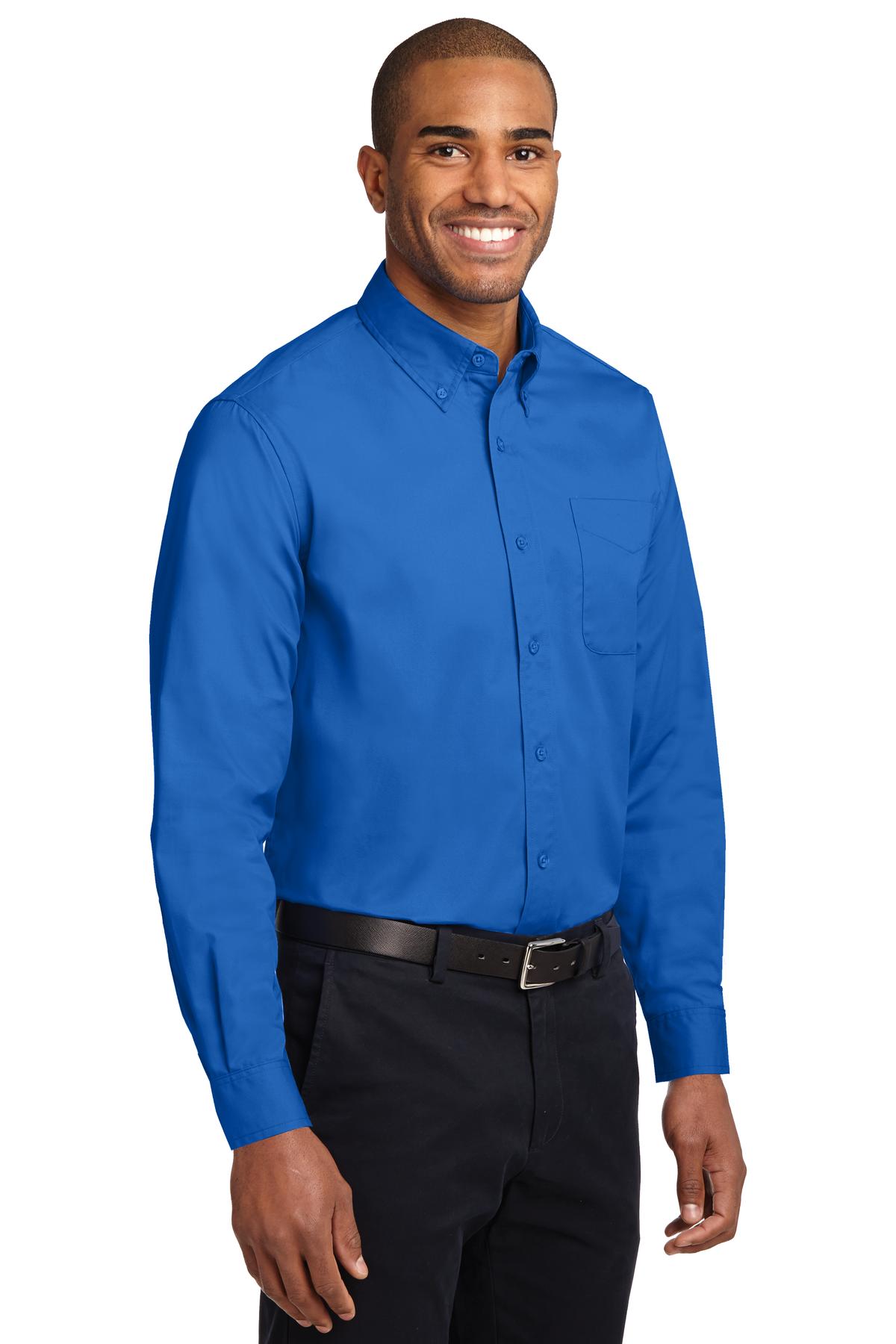 Strong Blue Port Authority Extended Size Long Sleeve Easy Care Shirt S608ES