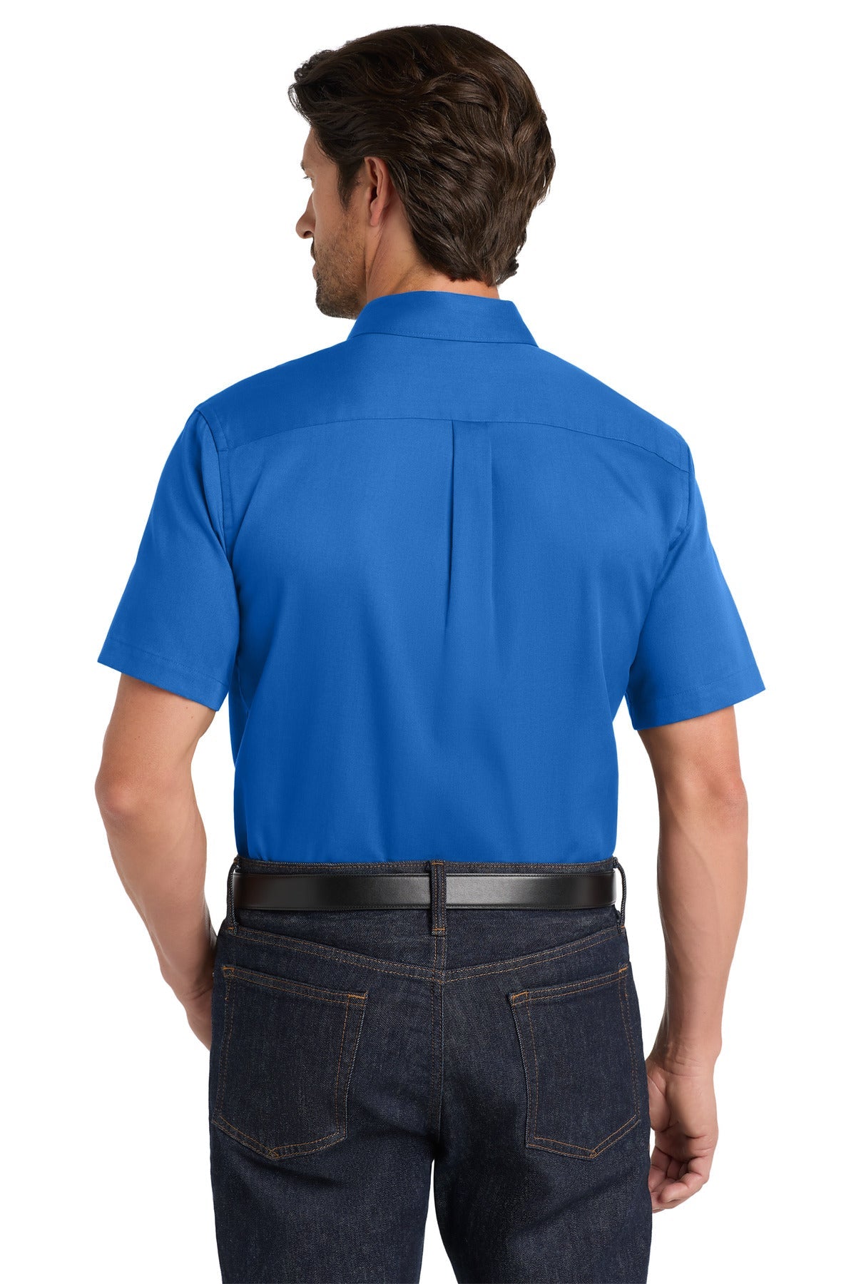 StrongBlue Port Authority Short Sleeve SuperPro React Twill Shirt. W809