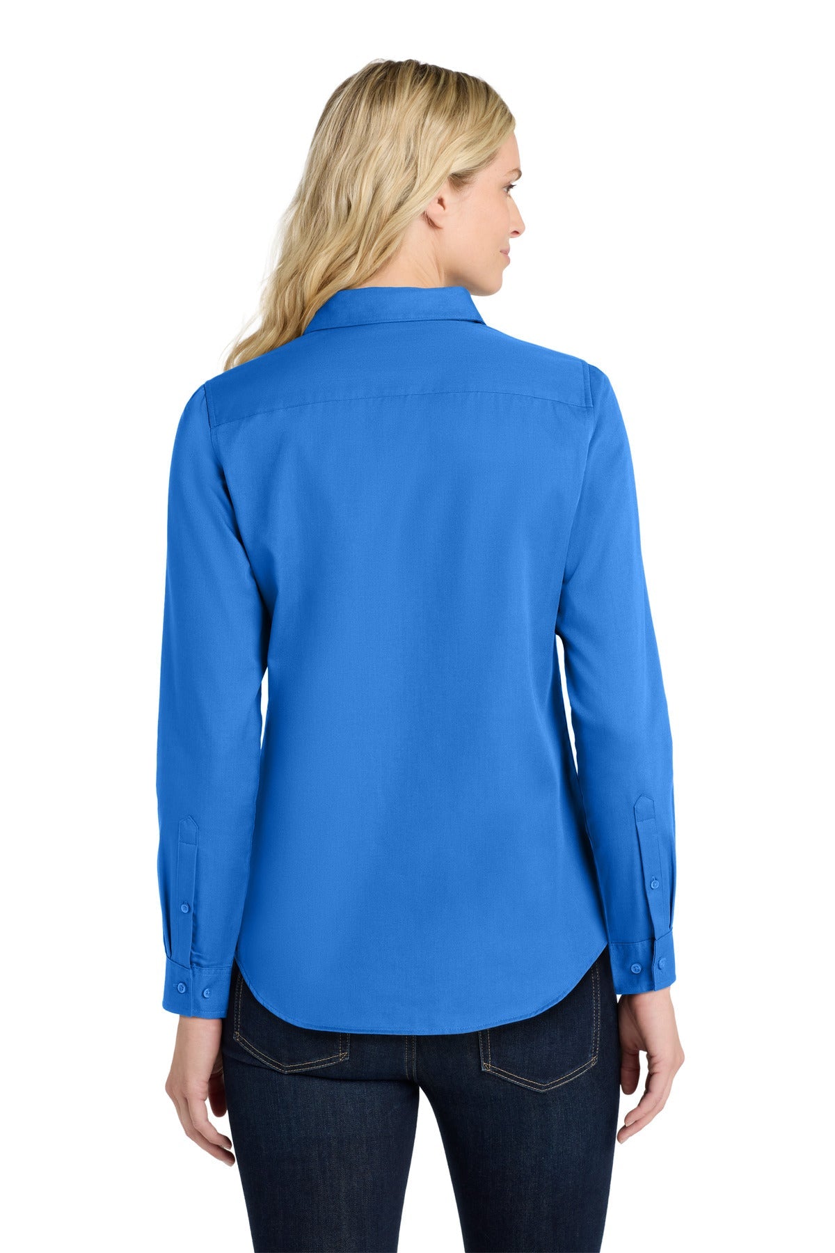 StrongBlue Port Authority Women's Long Sleeve SuperPro React Twill Shirt. LW808