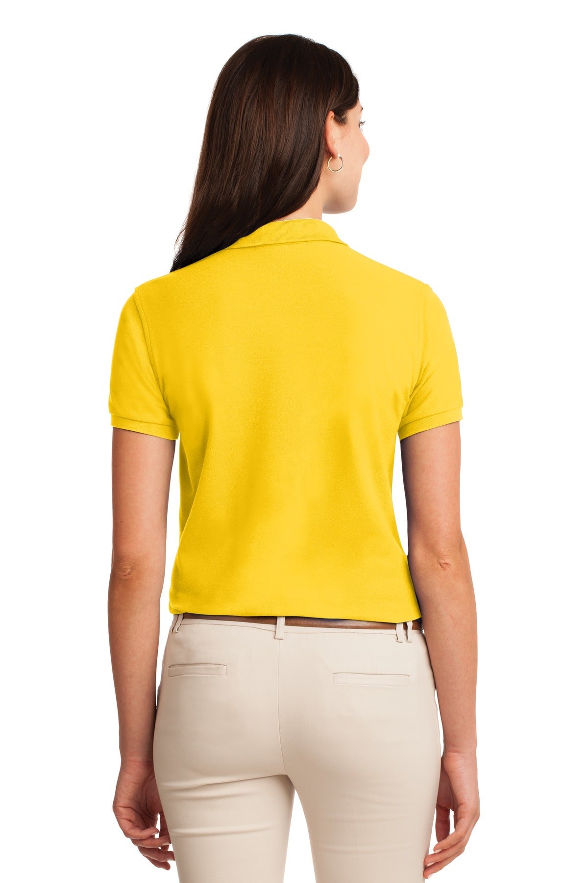 Sunflower Yllw Port Authority Women's Silk Touch Polo. L500