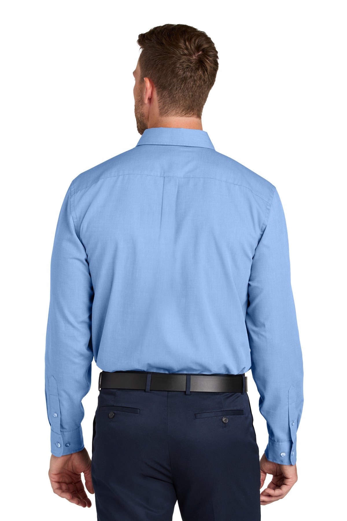 SwissBlue Port Authority Long Sleeve Nailhead Easy Care Shirt W816