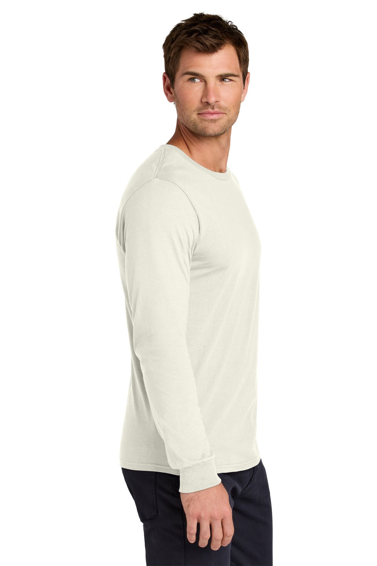 SwtCrmHthr Jerzees Classics Unisex Cotton Long Sleeve T-Shirt 363L