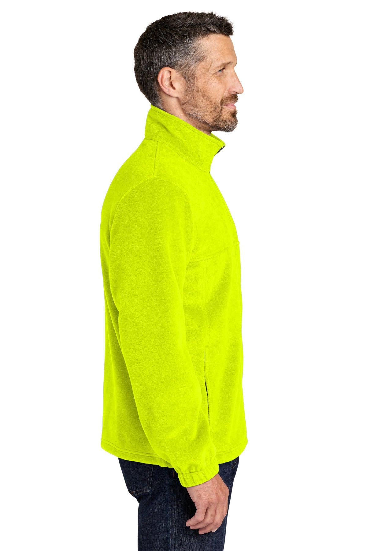 SYellow Port Authority Plush Fleece Full-Zip Jacket F190