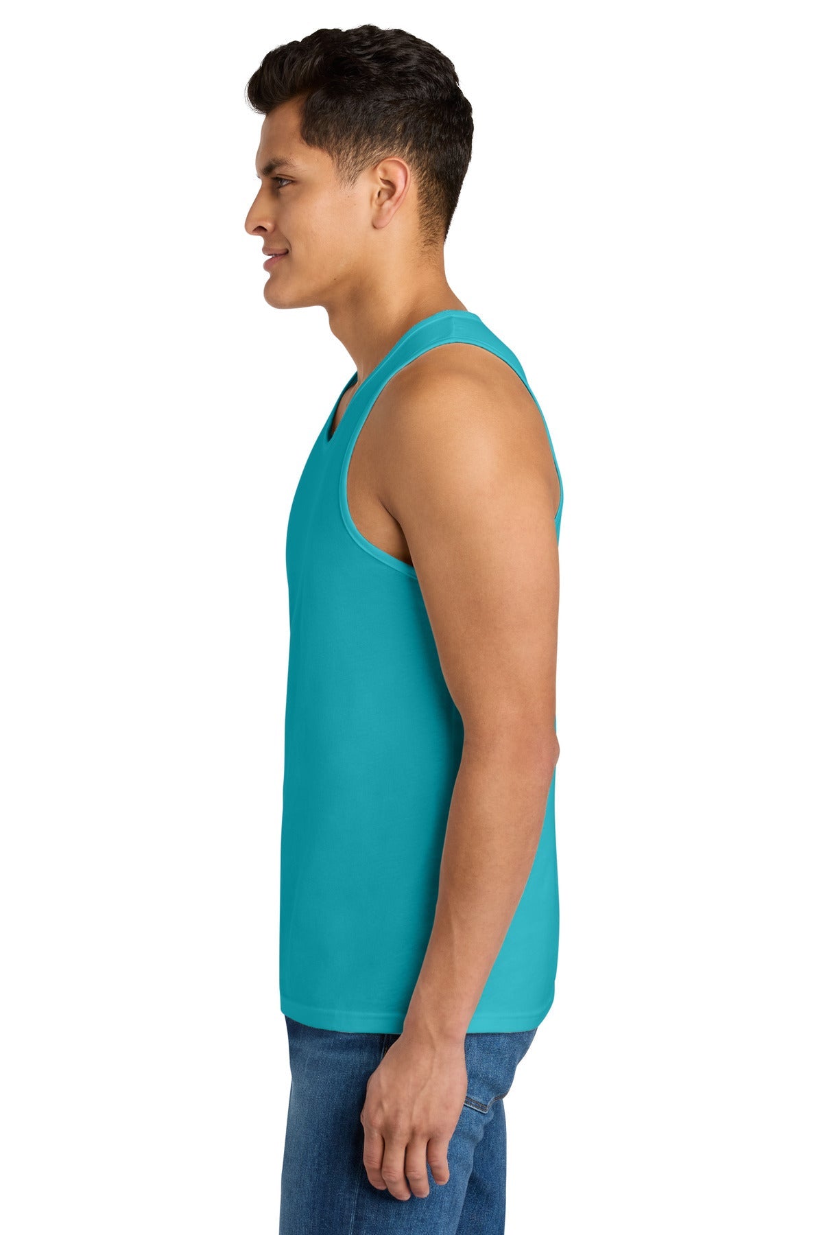TahitiBlue Next Level Apparel Cotton Muscle Tank NL3633