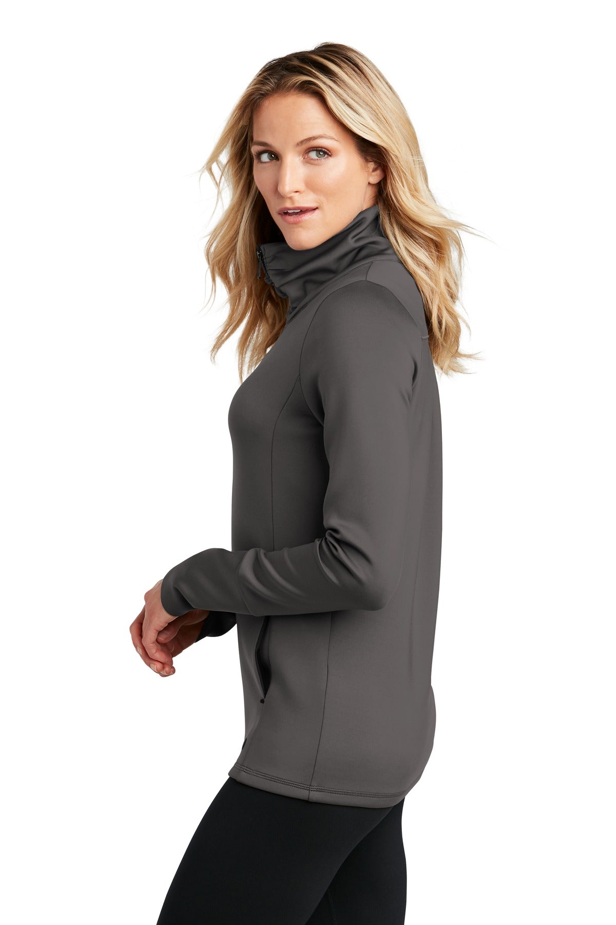 Tarmac Grey OGIO Women's Modern Performance Full-Zip. LOE703