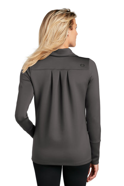 Tarmac Grey OGIO Women's Modern Performance Full-Zip. LOE703