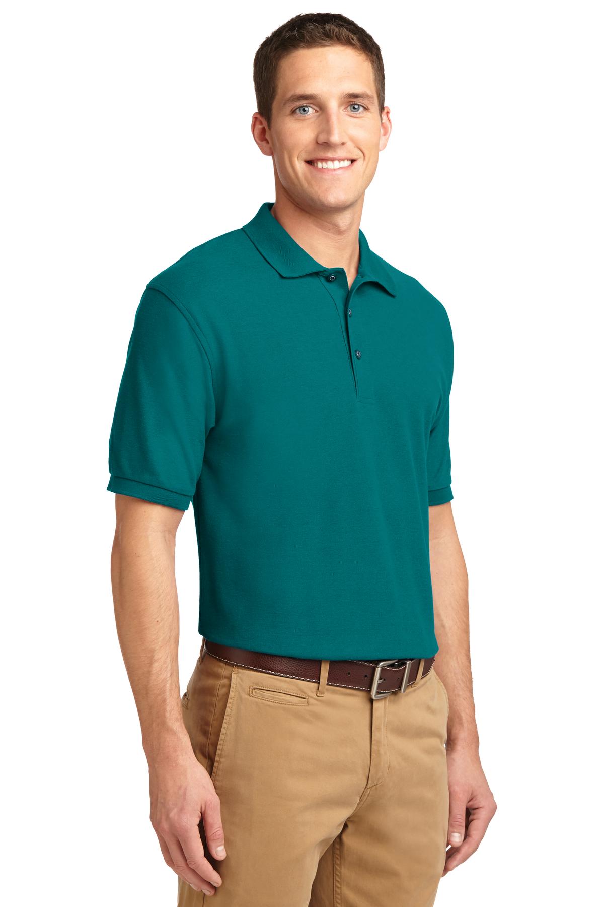 Teal Green Port Authority Extended Size Silk Touch Polo K500ES