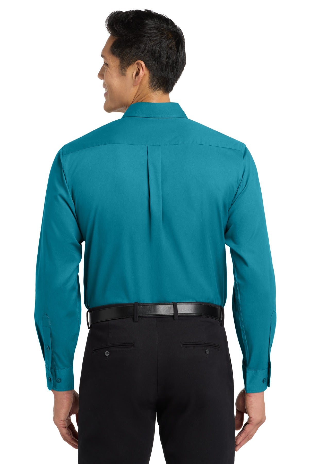 Teal Green Port Authority Long Sleeve Easy Care Shirt S608