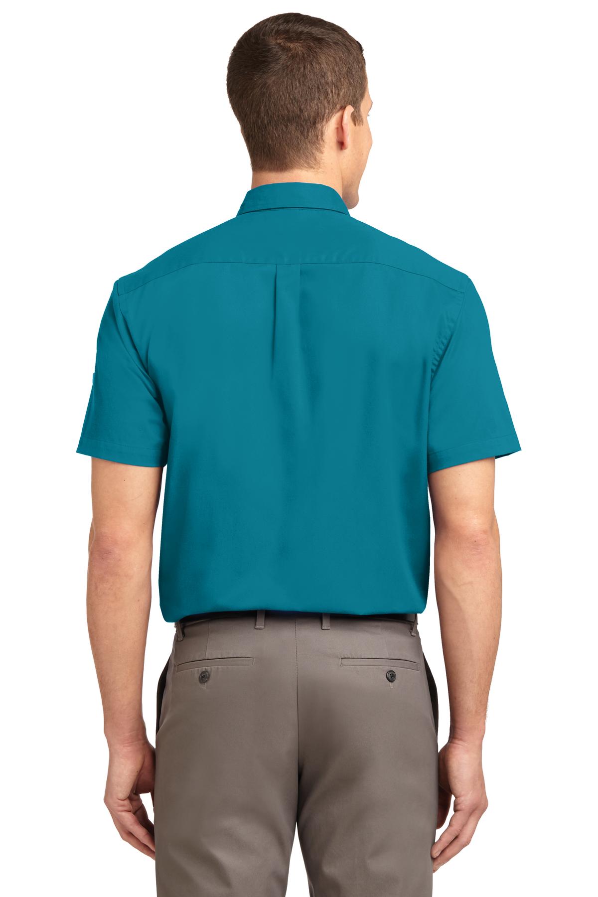 Teal Green Port Authority Short Sleeve Easy Care Shirt. S508
