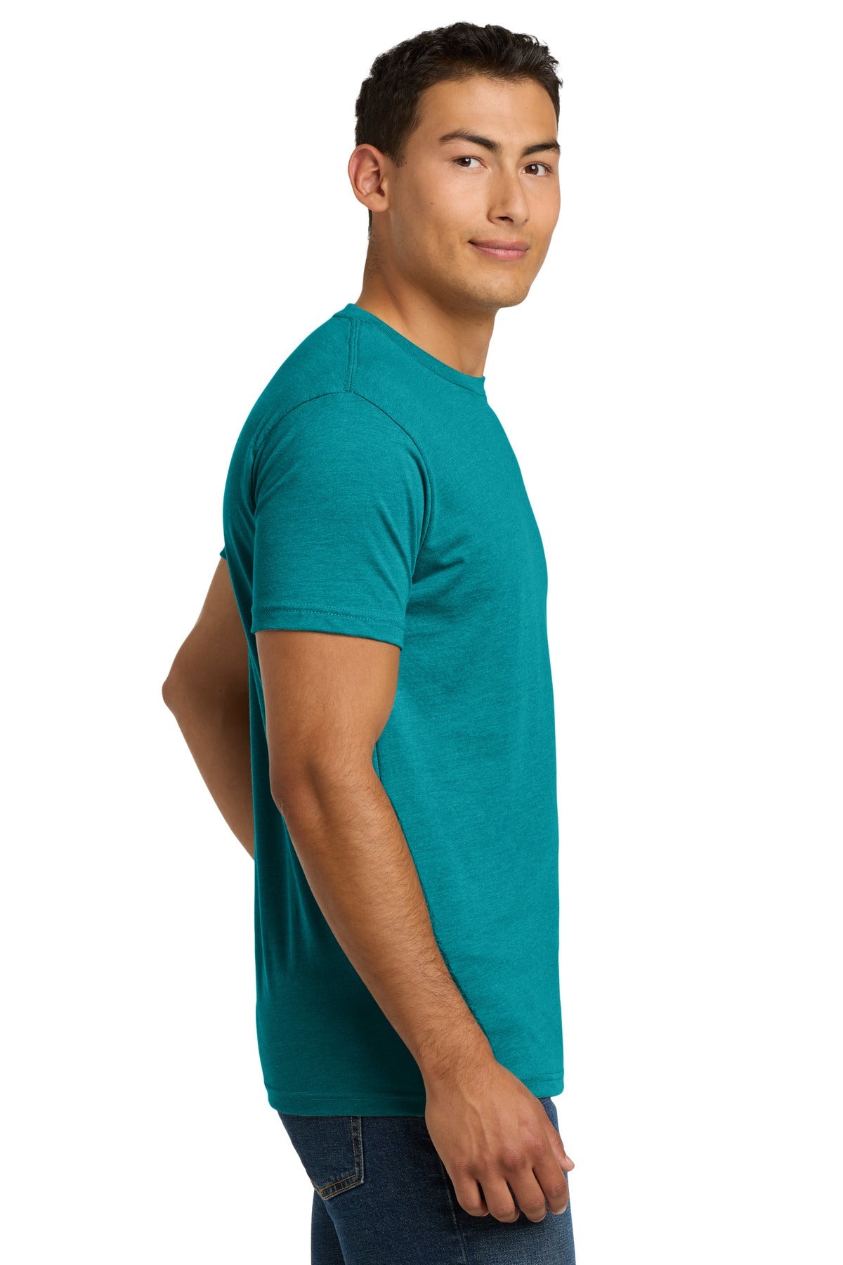 Teal Next Level Apparel Adult CVC Tee. NL6210