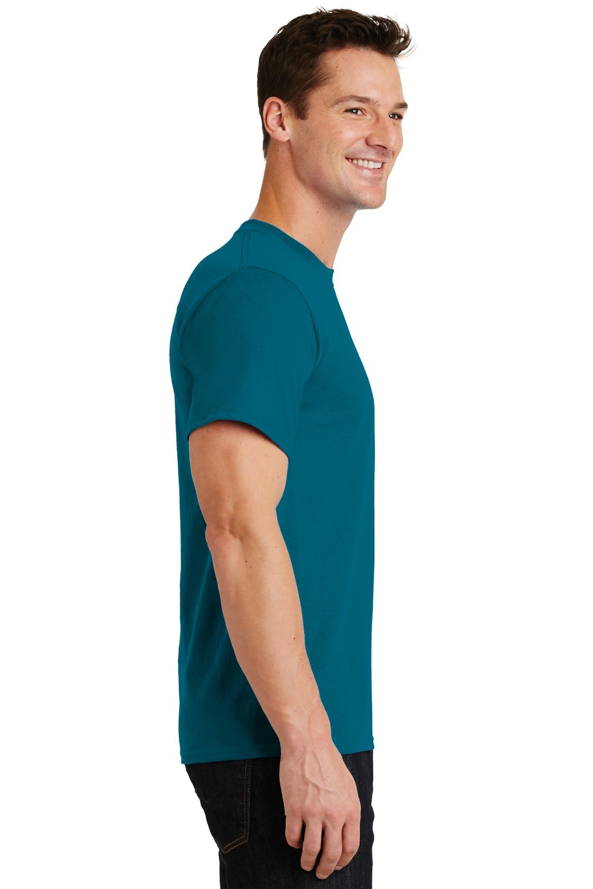 Teal Port & Co Essential Tee. PC61