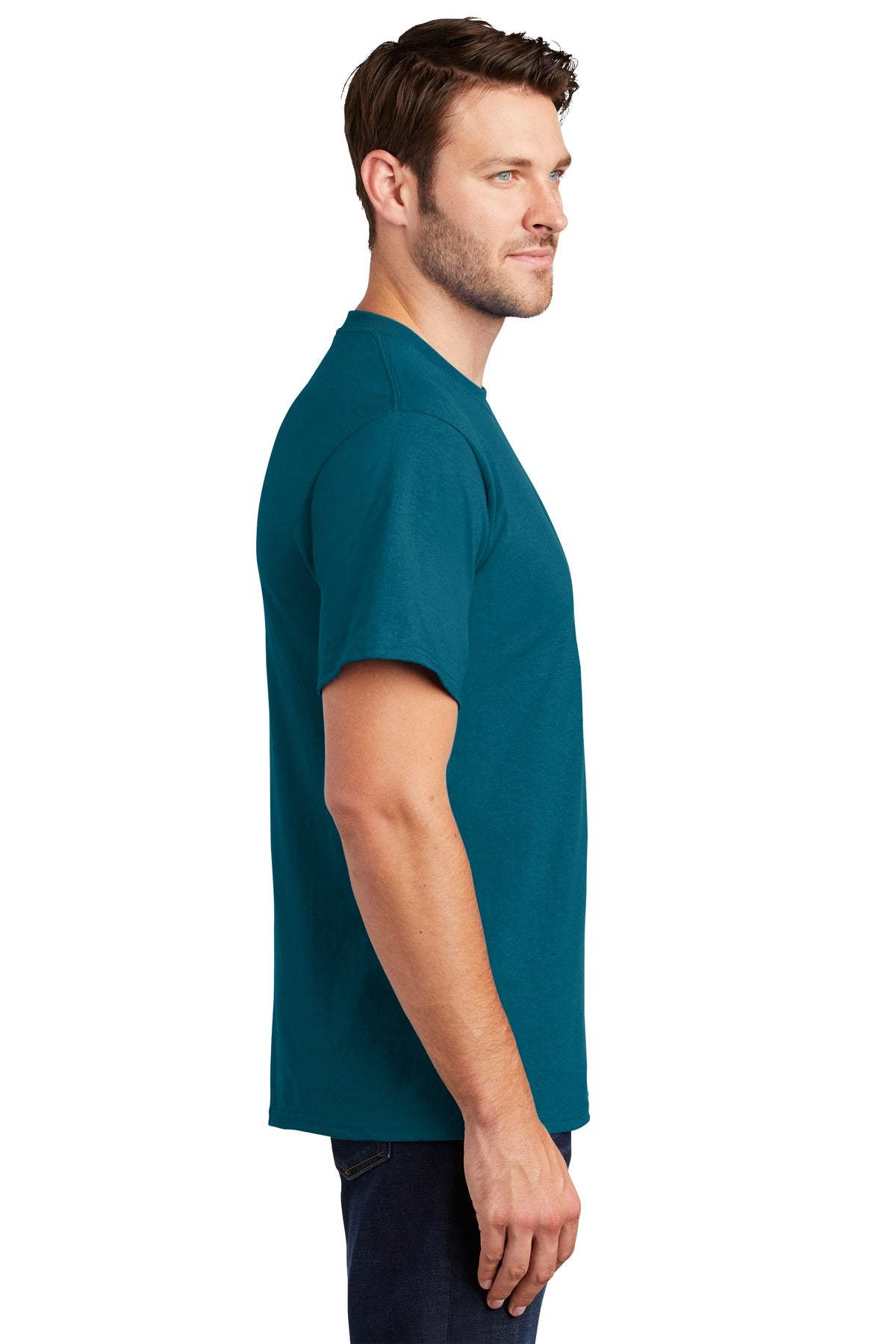 Teal Port & Co Tall Essential Tee. PC61T