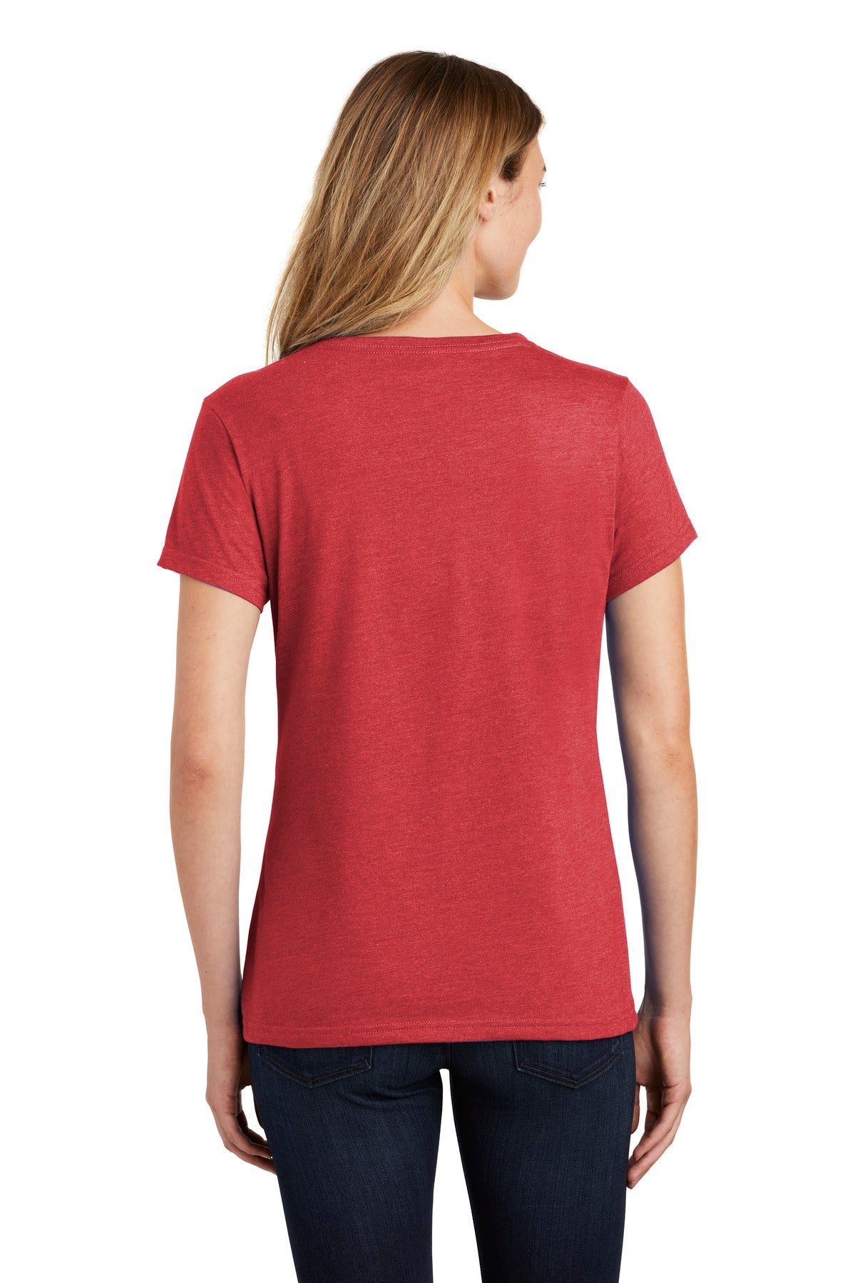 Team Card Hthr Port & Co Women's Fan Favorite Blend V-Neck Tee. LPC455V