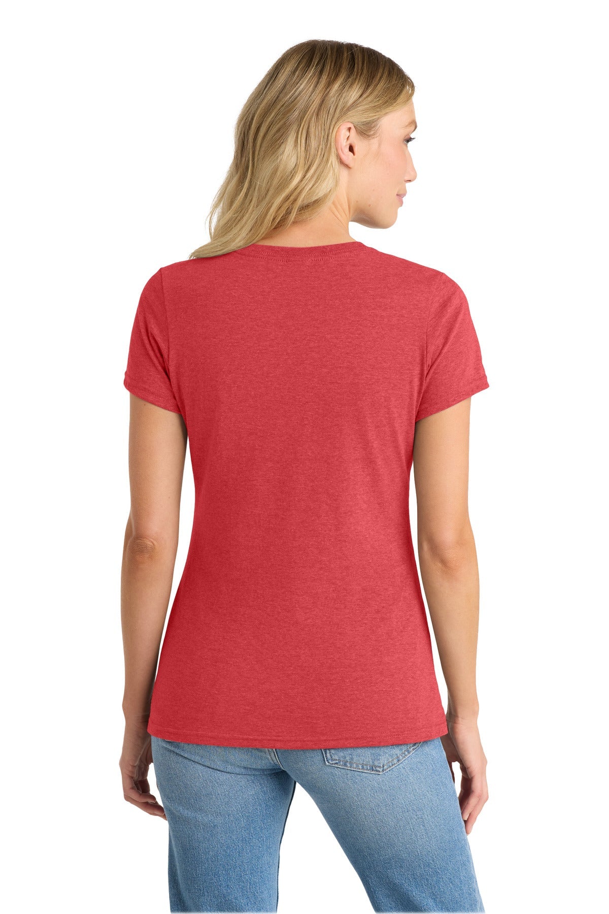 Team Card Hthr Port & Co Women's Fan Favorite Blend V-Neck Tee. LPC455V