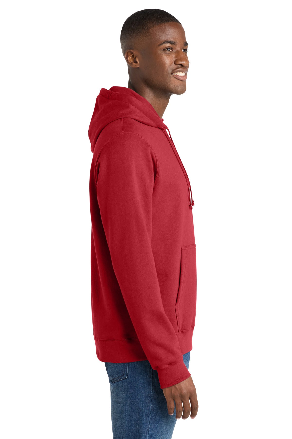Team Cardinal Port & Co Fan Favorite Fleece Pullover Hooded Sweatshirt. PC850H