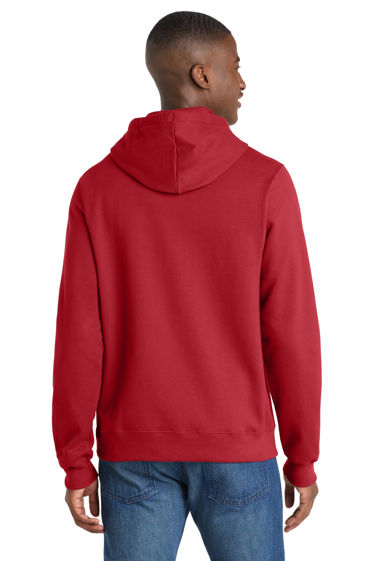 Team Cardinal Port & Co Fan Favorite Fleece Pullover Hooded Sweatshirt. PC850H