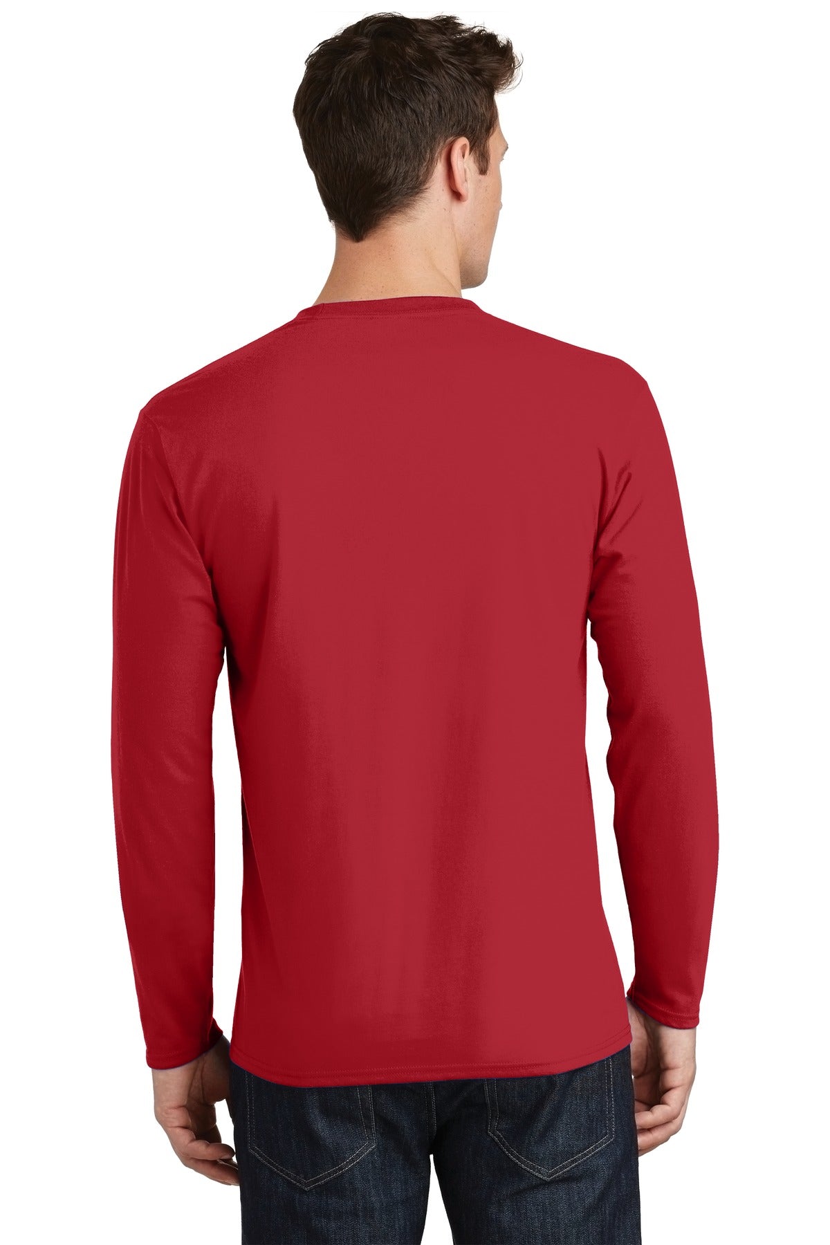Team Cardinal Port & Co Long Sleeve Fan Favorite Tee. PC450LS
