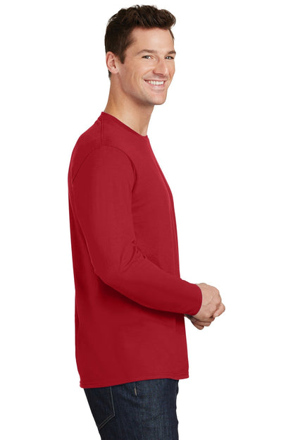 Team Cardinal Port & Co Long Sleeve Fan Favorite Tee. PC450LS
