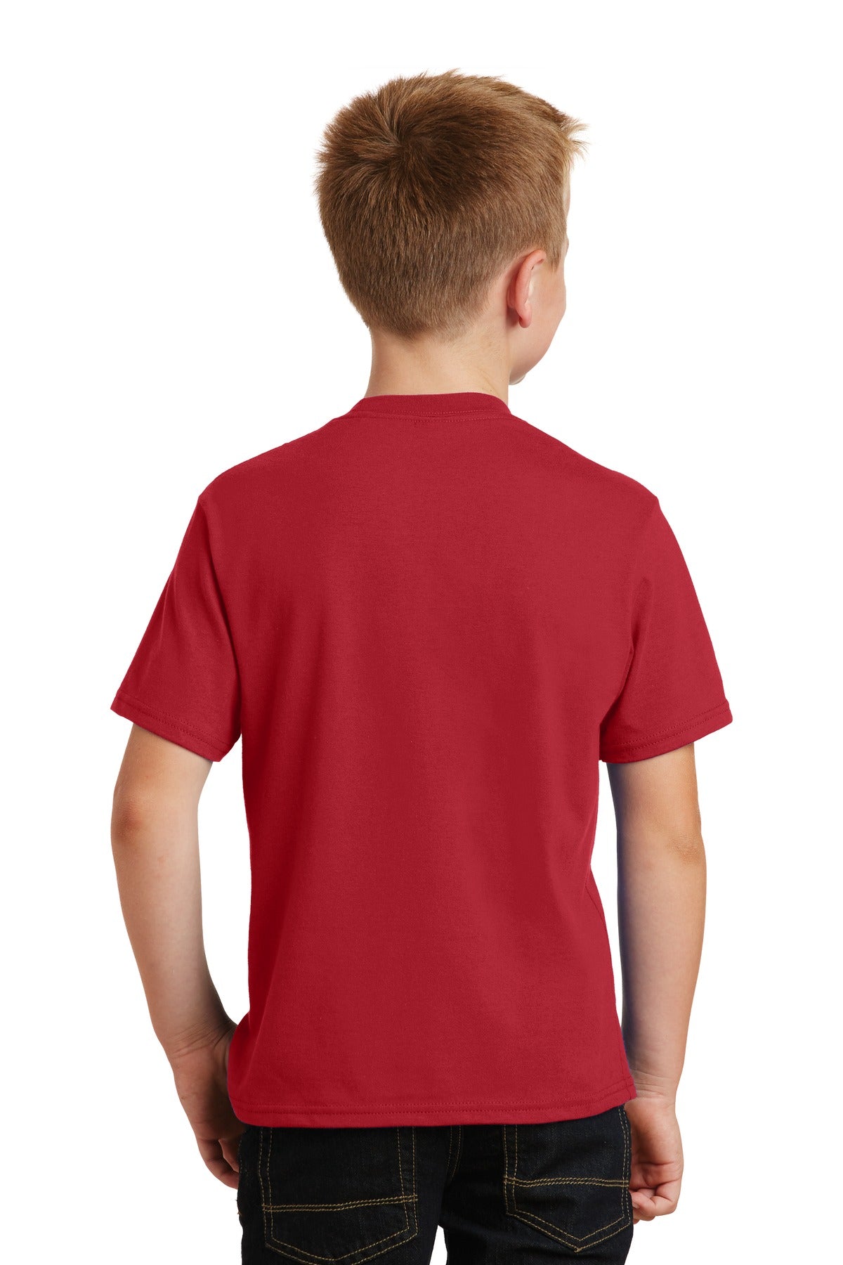 Team Cardinal Port & Co Youth Fan Favorite Tee. PC450Y