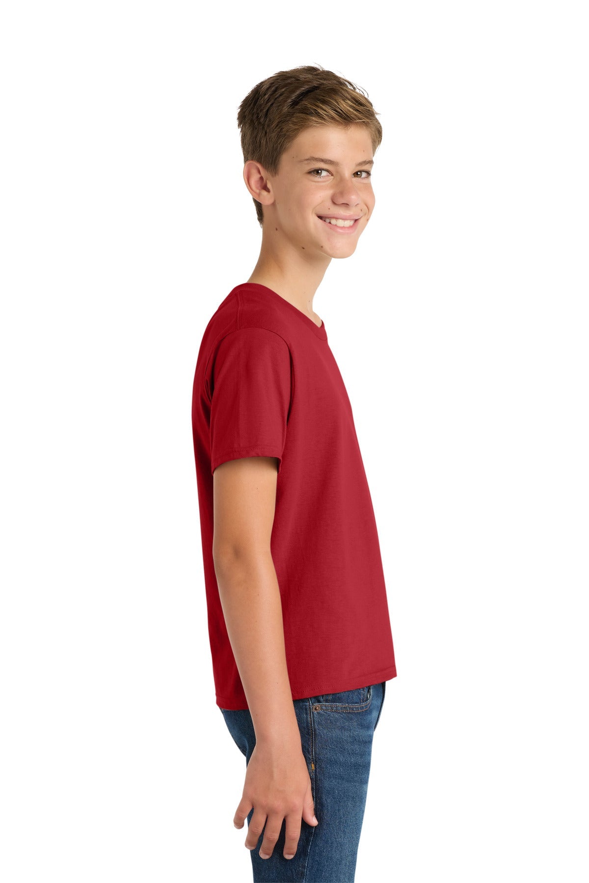 Team Cardinal Port & Co Youth Fan Favorite Tee. PC450Y