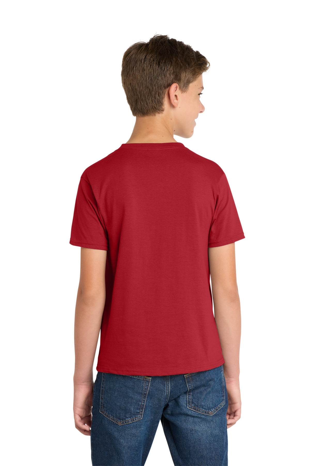 Team Cardinal Port & Co Youth Fan Favorite Tee. PC450Y
