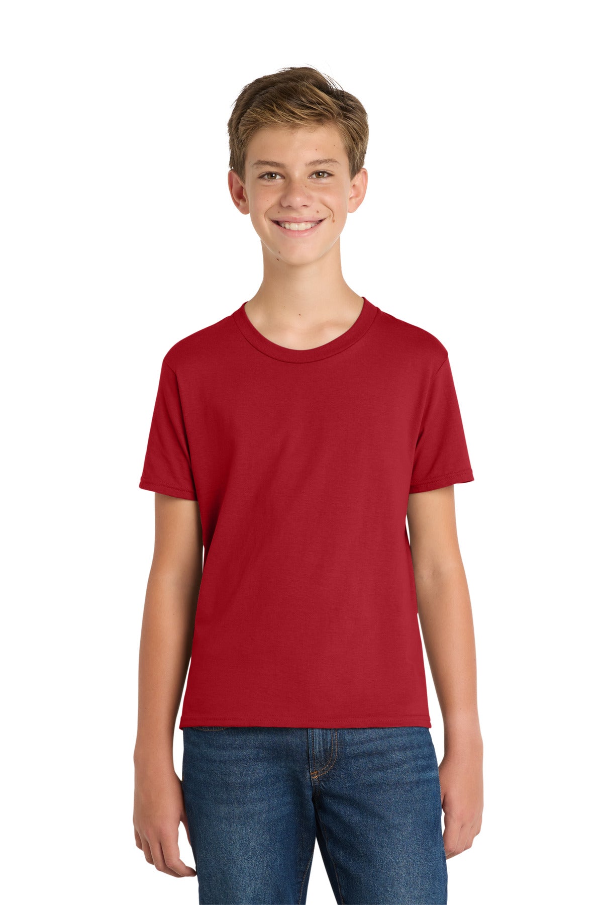 Team Cardinal Port & Co Youth Fan Favorite Tee. PC450Y