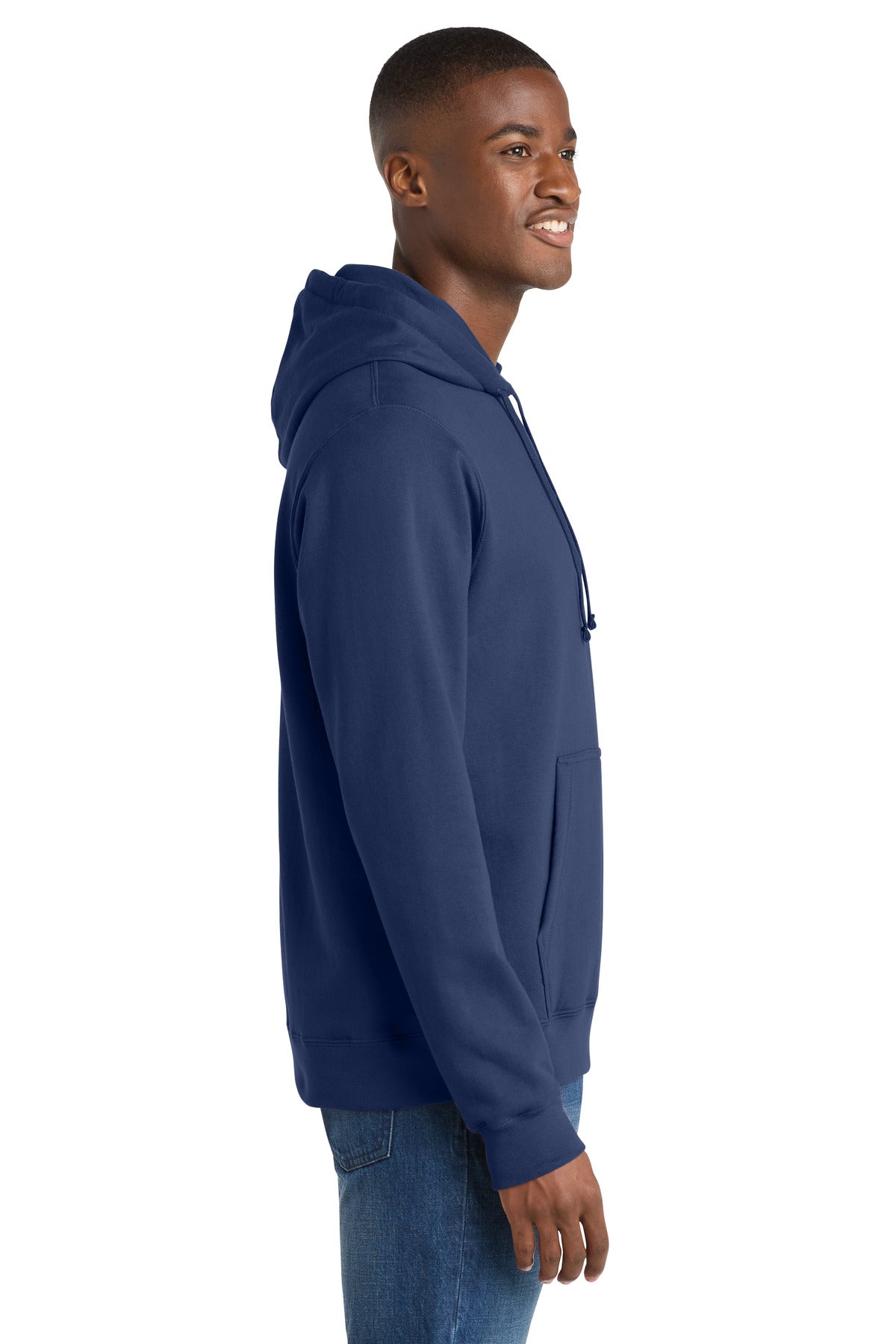 Team Navy Port & Co Fan Favorite Fleece Pullover Hooded Sweatshirt. PC850H