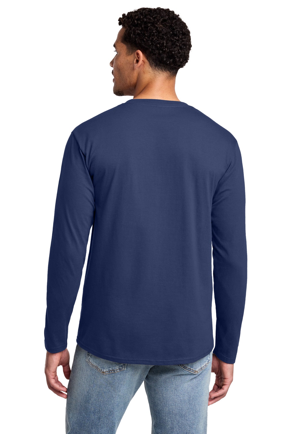 Team Navy Port & Co Long Sleeve Fan Favorite Tee. PC450LS