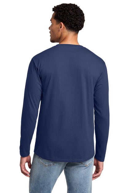 Team Navy Port & Co Long Sleeve Fan Favorite Tee. PC450LS