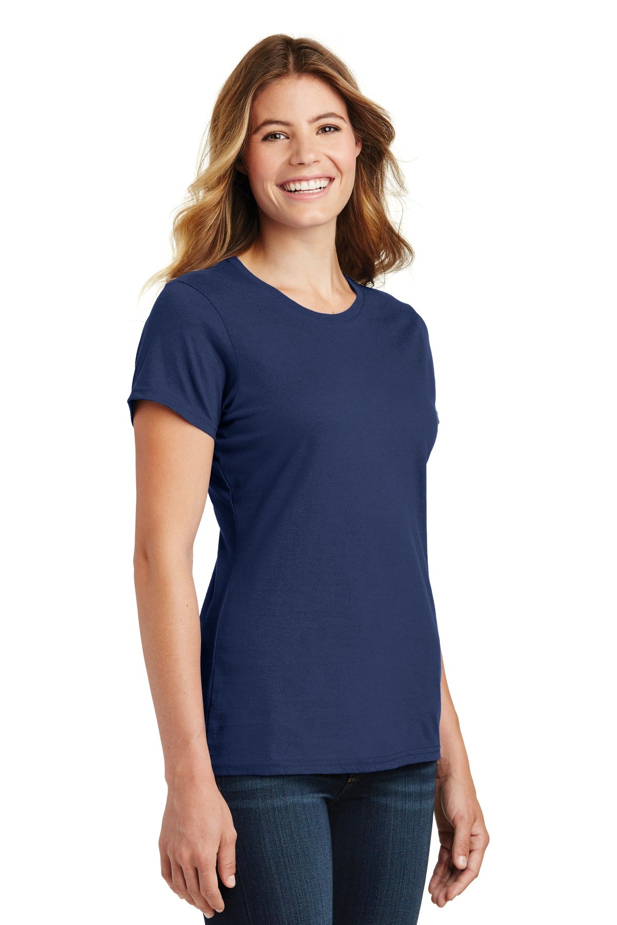 Team Navy Port & Co Women's Fan Favorite Tee. LPC450