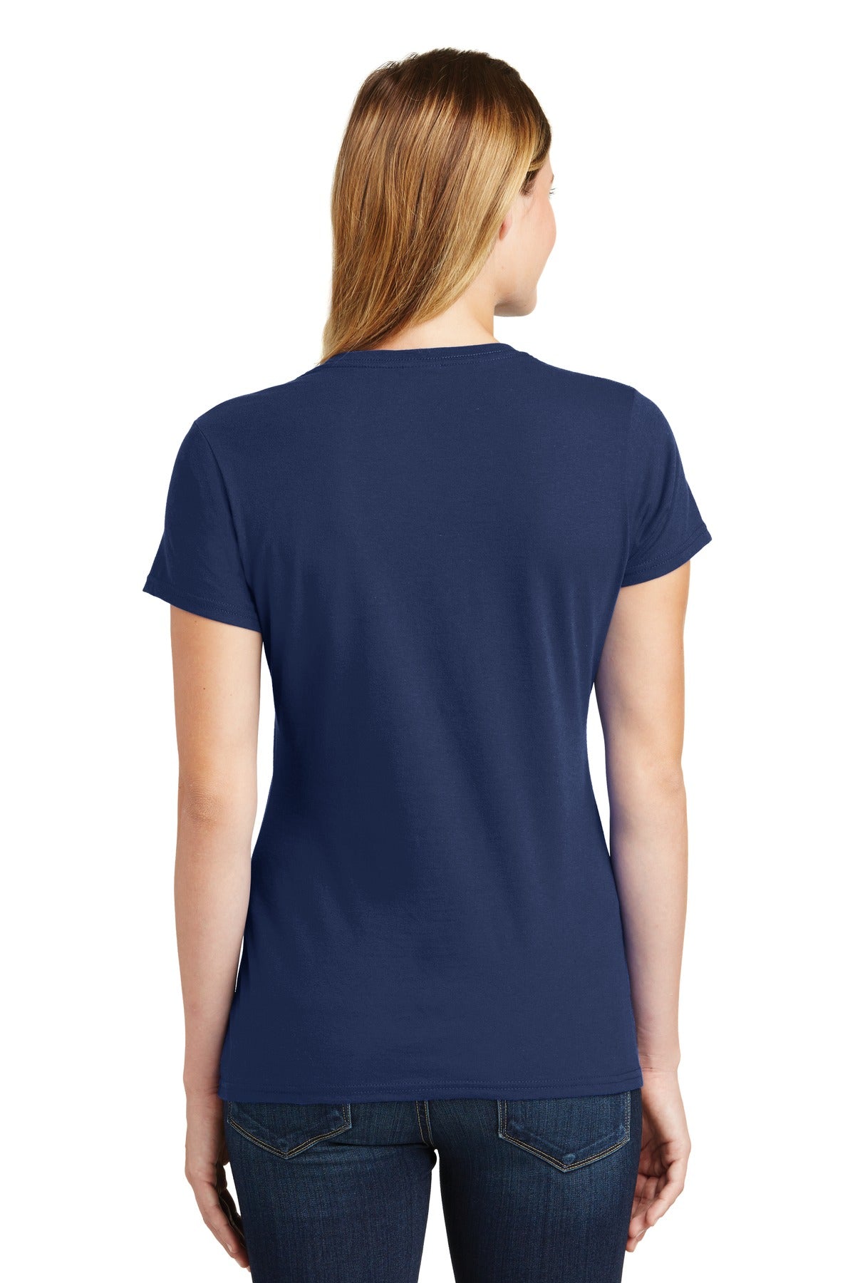 Team Navy Port & Co Women's Fan Favorite Tee. LPC450
