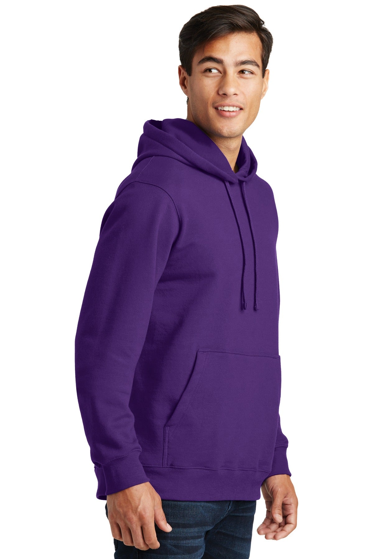 Team Purple Port & Co Fan Favorite Fleece Pullover Hooded Sweatshirt. PC850H