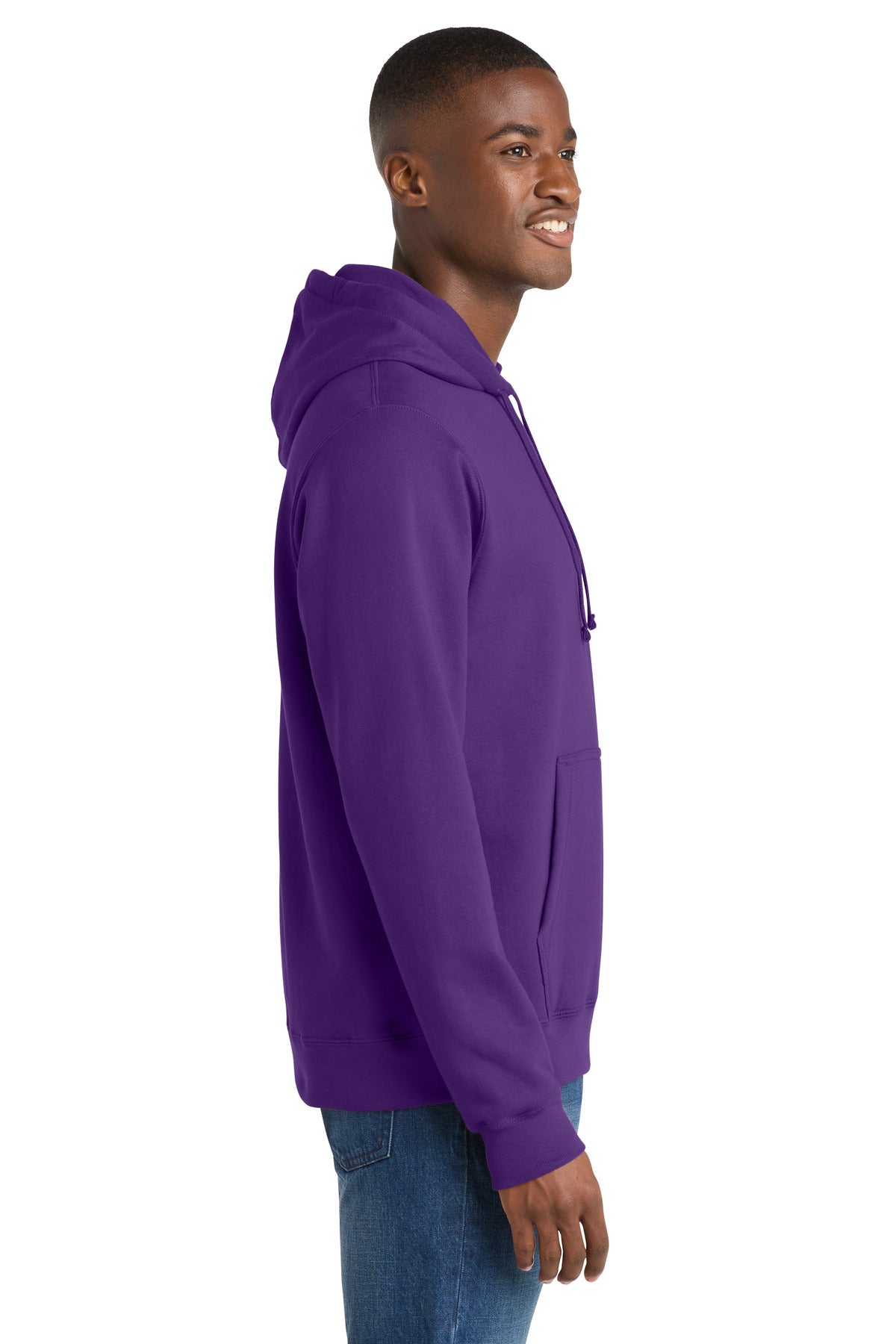 Team Purple Port & Co Fan Favorite Fleece Pullover Hooded Sweatshirt. PC850H