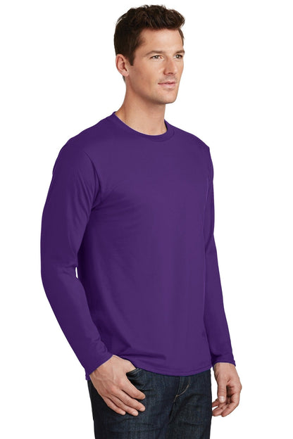 Team Purple Port & Co Long Sleeve Fan Favorite Tee. PC450LS