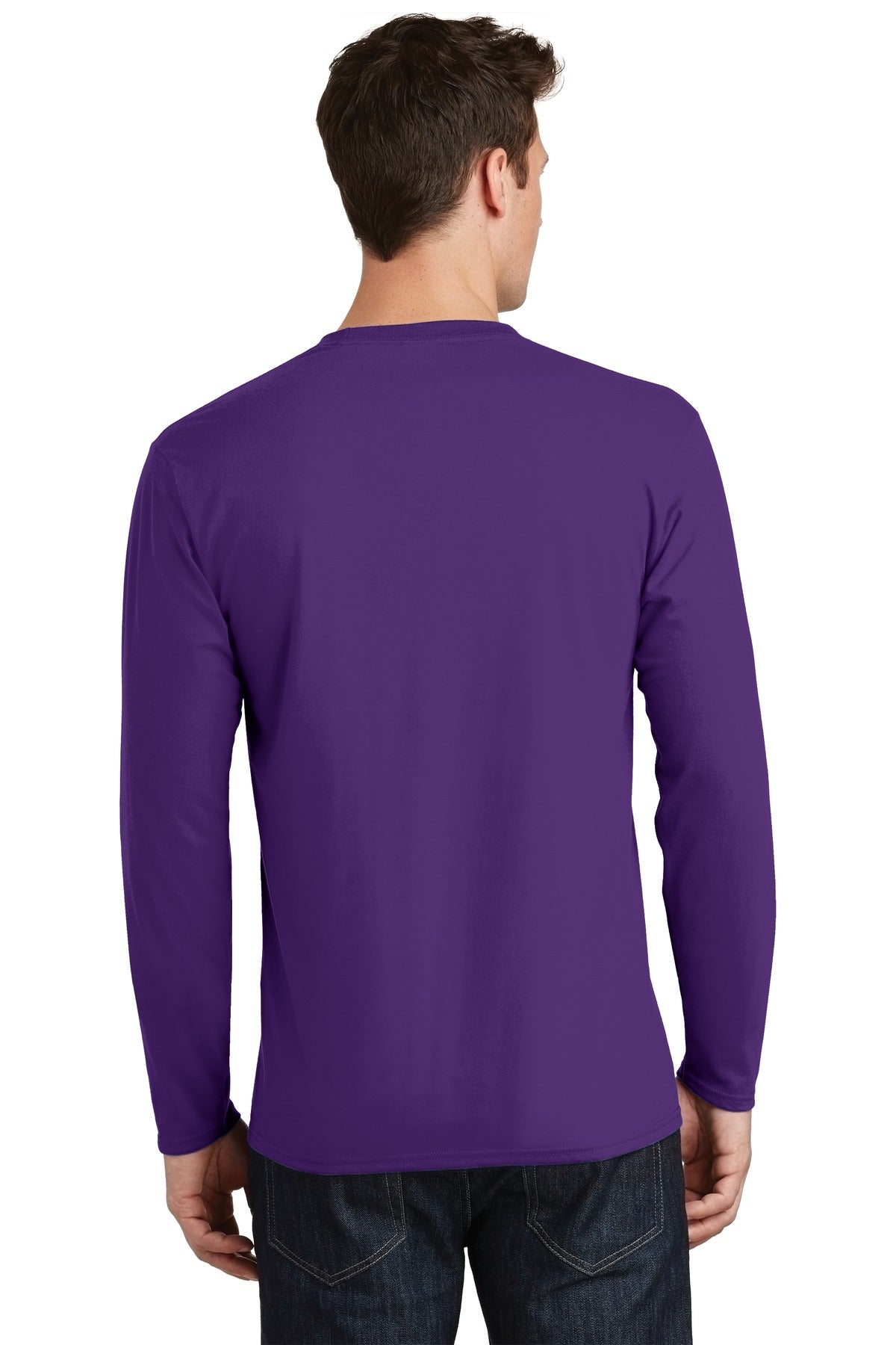 Team Purple Port & Co Long Sleeve Fan Favorite Tee. PC450LS