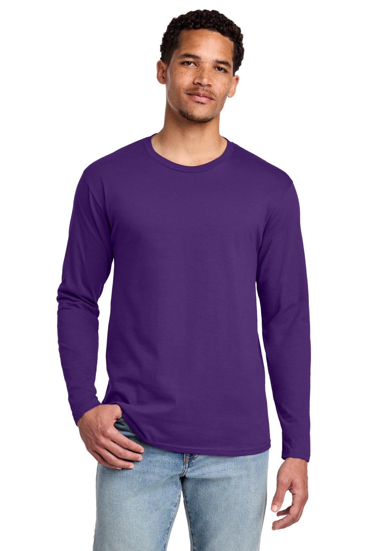 Team Purple Port & Co Long Sleeve Fan Favorite Tee. PC450LS