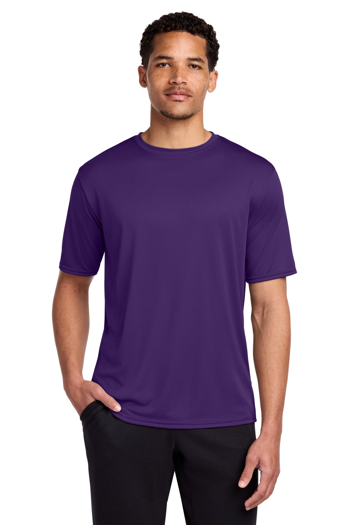 Team Purple Port & Co Performance Tee. PC380