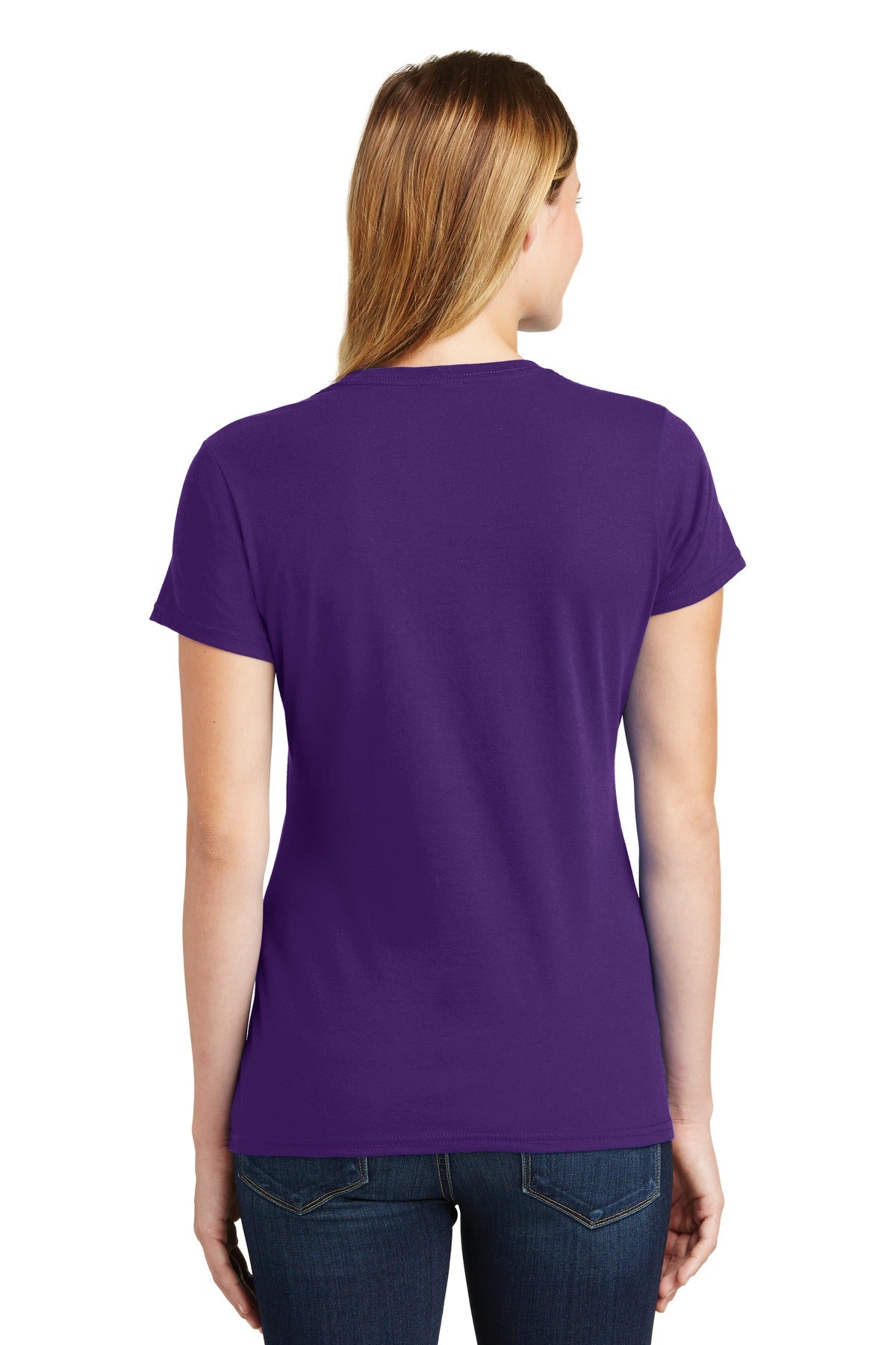 Team Purple Port & Co Women's Fan Favorite Tee. LPC450