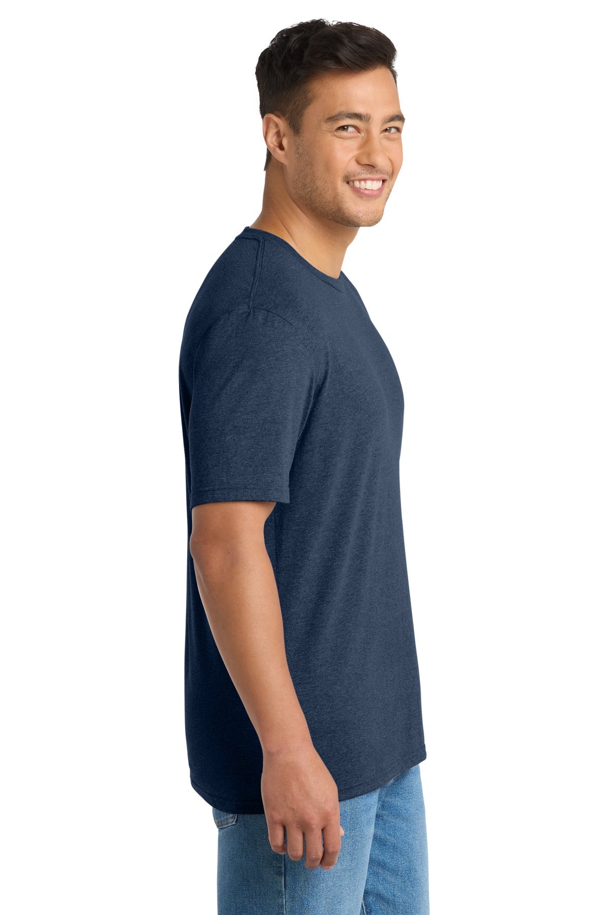 TeamNavyHt Port & Co Tri-Blend Tee. PC330