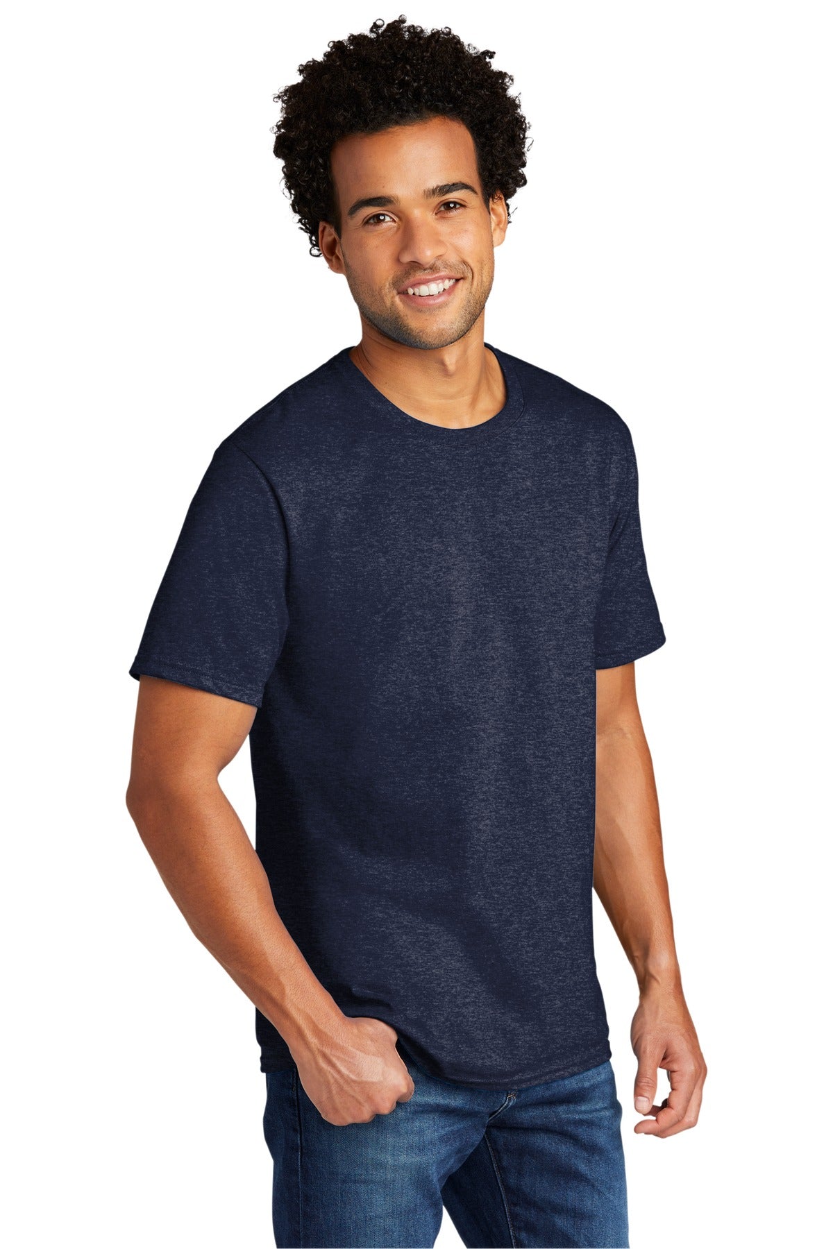 TeamNavyHt Port & Co Tri-Blend Tee. PC330