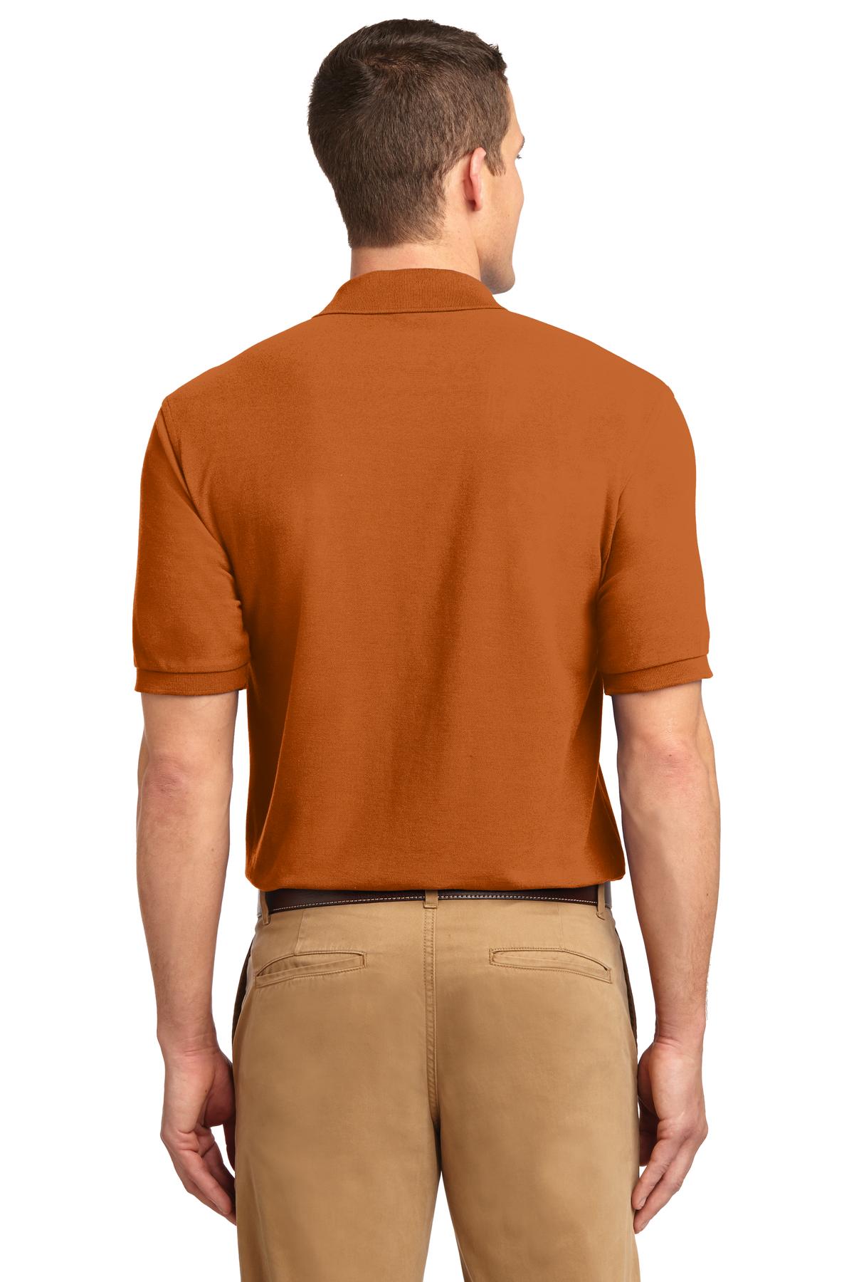 Texas Orange Port Authority Extended Size Silk Touch Polo K500ES