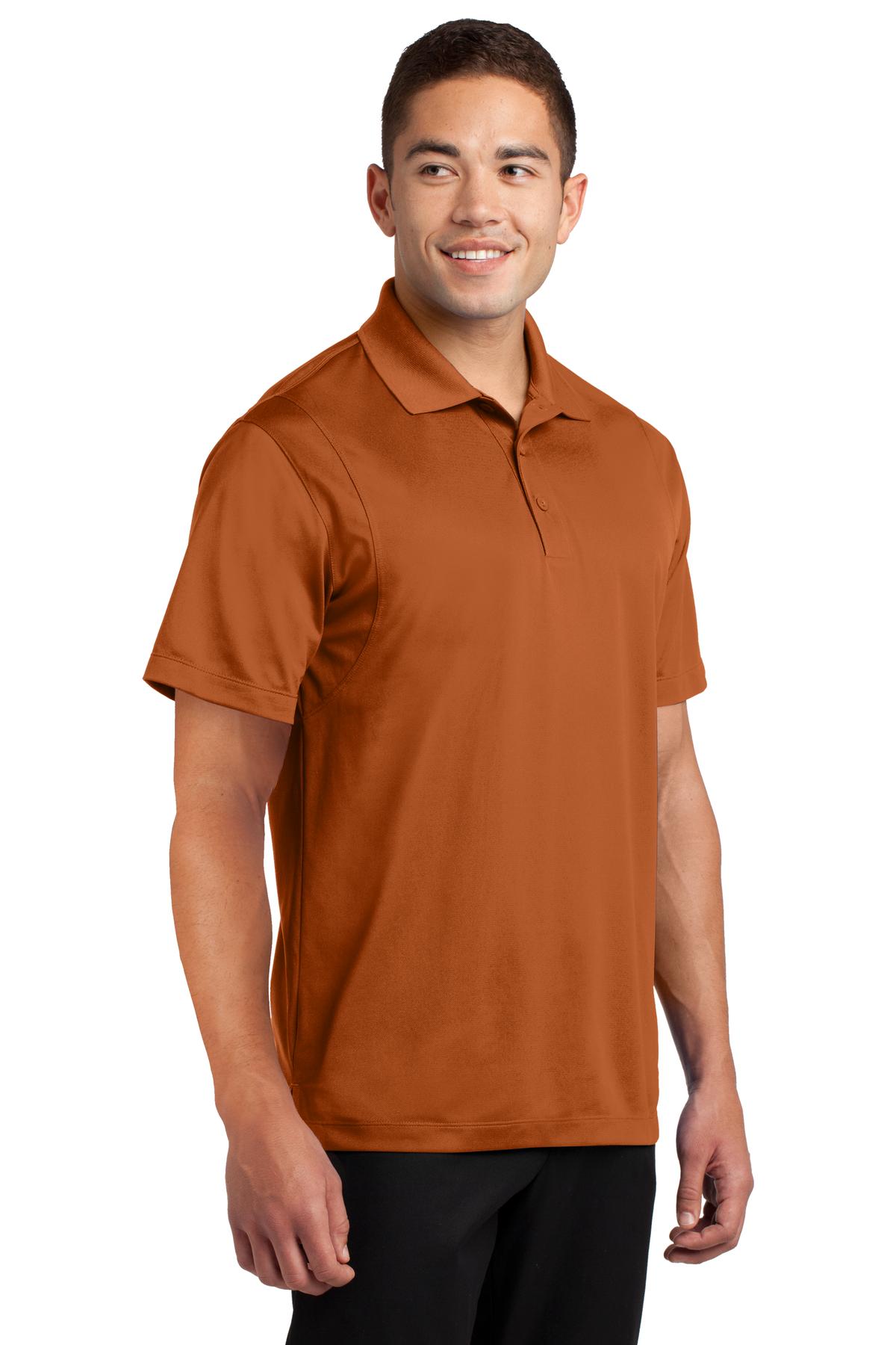 Texas Orange Sport-Tek Micropique Sport-Wick Polo. ST650
