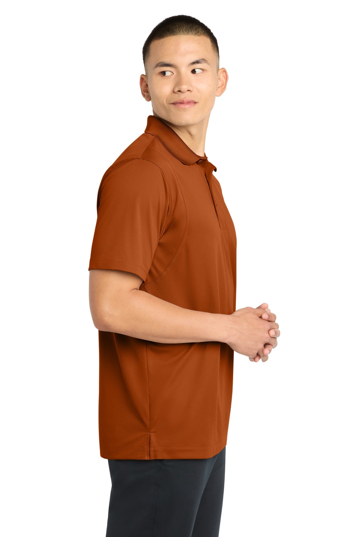 Texas Orange Sport-Tek Micropique Sport-Wick Polo. ST650