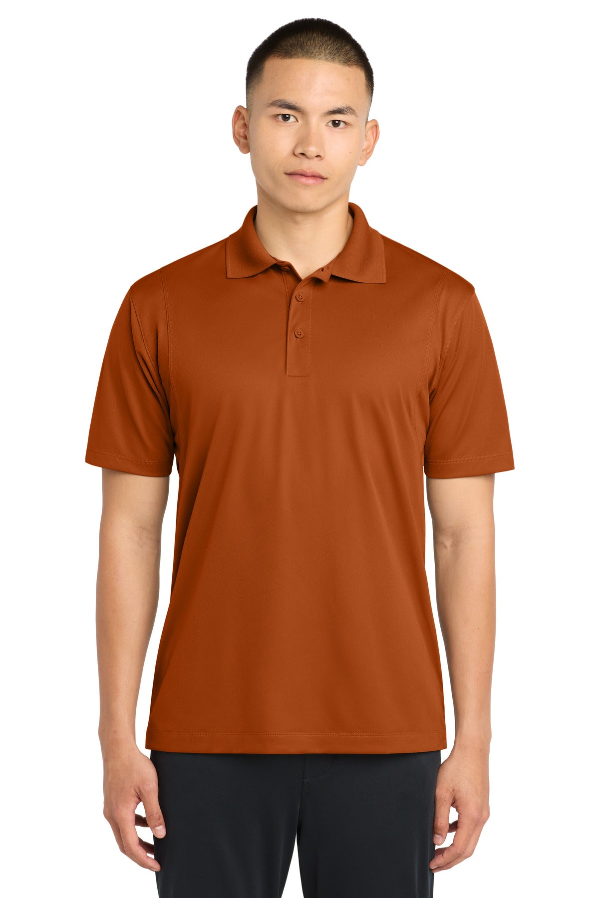 Texas Orange Sport-Tek Micropique Sport-Wick Polo. ST650