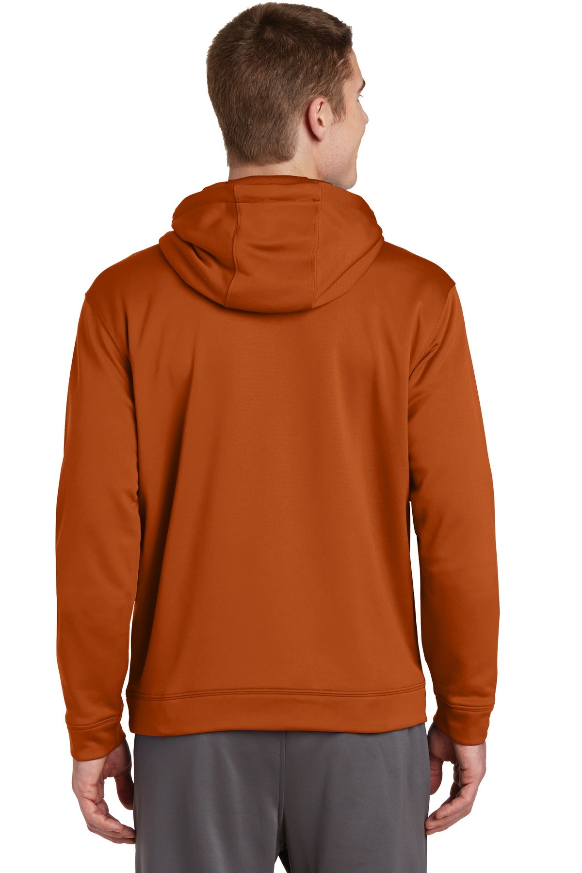 Texas Orange Sport-Tek Sport-Wick Fleece Hooded Pullover. F244