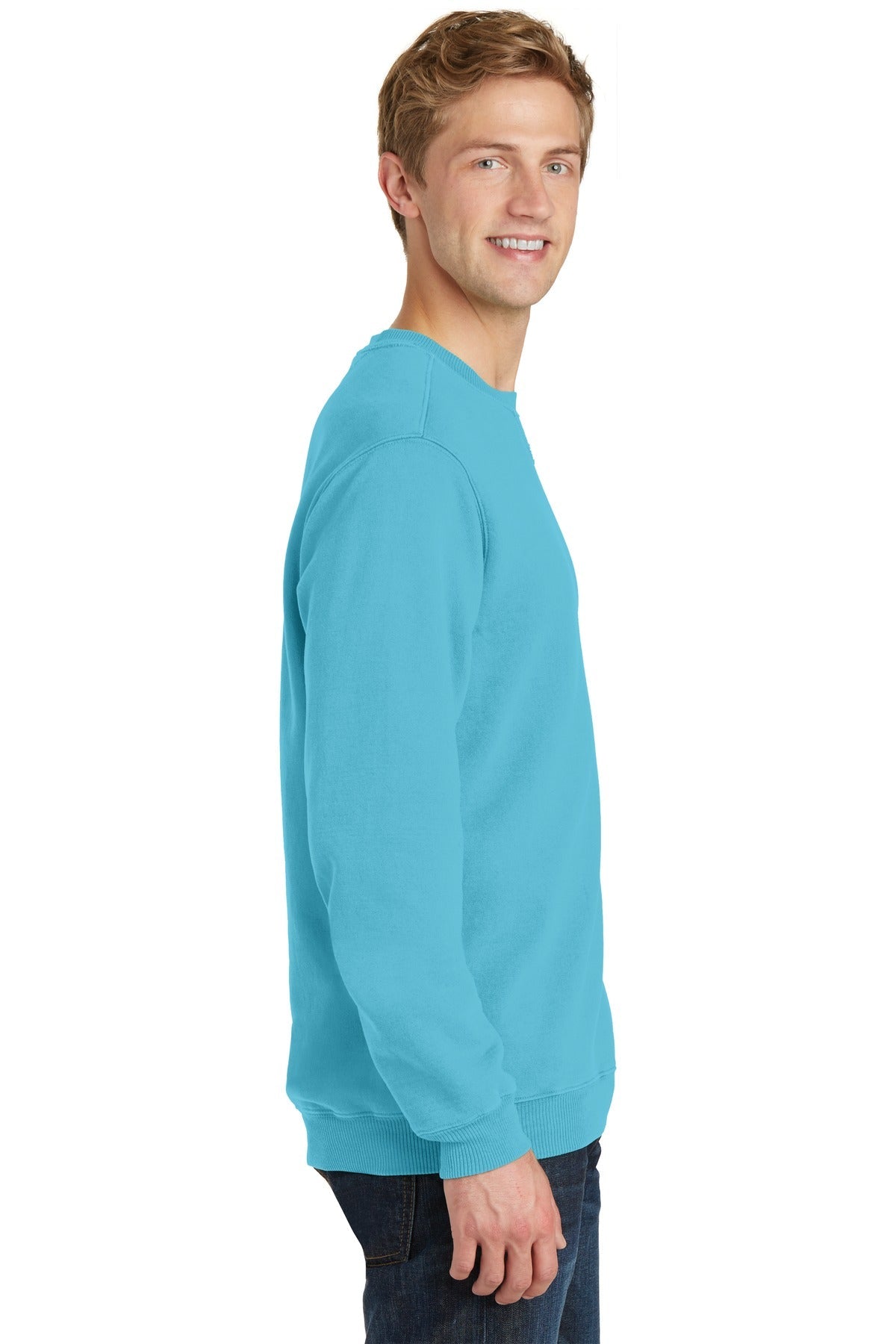 Tidal Wave Port & Co Beach Wash Garment-Dyed Crewneck Sweatshirt PC098