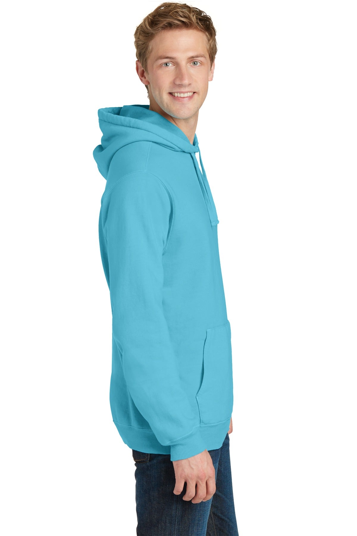 Tidal Wave Port & Co Beach Wash Garment-Dyed Pullover Hooded Sweatshirt. PC098H