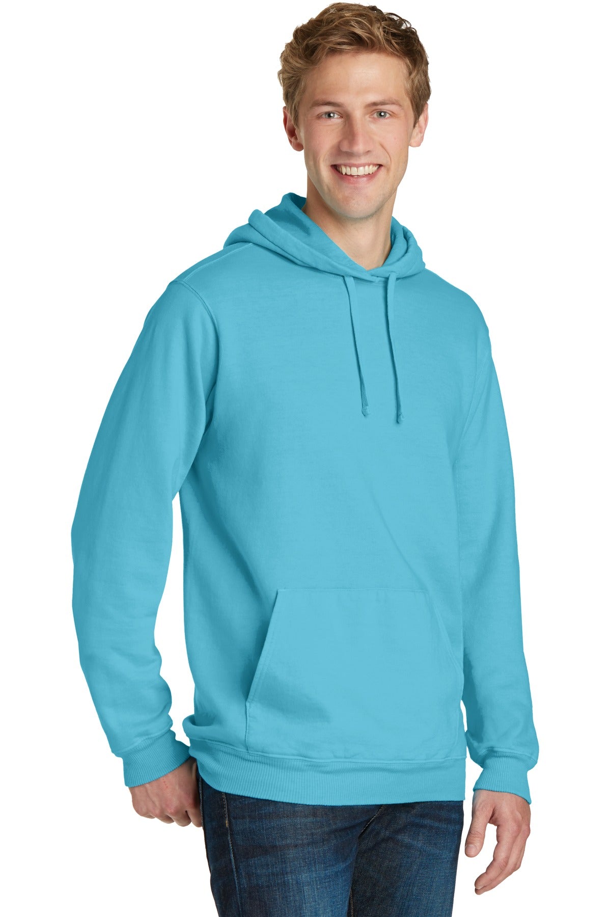 Tidal Wave Port & Co Beach Wash Garment-Dyed Pullover Hooded Sweatshirt. PC098H