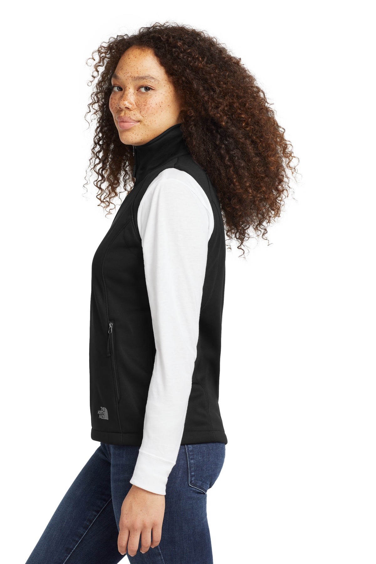 TNF Black The North Face Women's Ridgewall Soft Shell Vest. NF0A3LH1